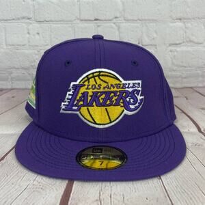NWT New Era 59Fifty Citrus Pop NBA Los Angeles Lakers Fitted Cap Hat Size 7